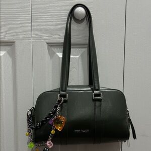 Steve Madden Dark Green Shoulder Bag with Charm